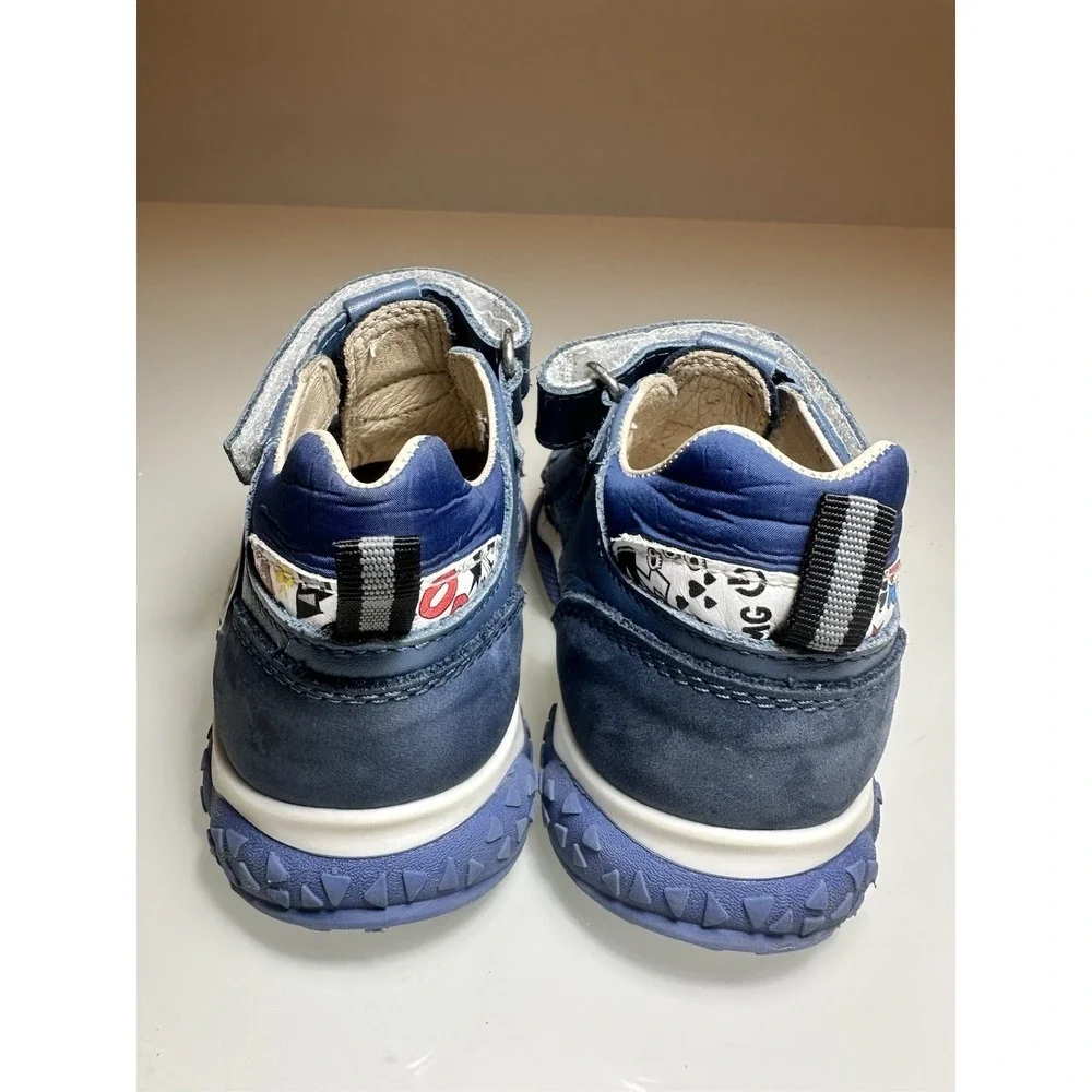 Tofino TFN Kids Blue Leather Fisherman Comfort Sandals Size EU 27 Hook Loop